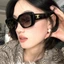 Kính râm mát gọng vuông lớn chống tia UV400 và tia bức xạ phong cách retro Hàn Quốc thời trang nữ nam giá rẻ HANASO 306