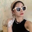 Kính râm mát gọng vuông lớn chống tia UV400 và tia bức xạ phong cách retro Hàn Quốc thời trang nữ nam giá rẻ HANASO 306