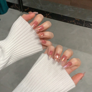 NANTY Nailbox thiết kế ombre màu hồng dính đá M333
