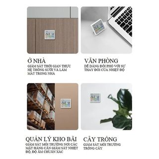 Nhiệt Kế Ẩm Điện Tử Duka TH1 Thông Minh Đo Độ Ẩm Nhiệt Độ Hiển Thị Ngày Giờ Tháng Năm Màn Hình LCD