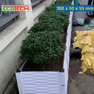 Chậu lắp ghép thông minh nhựa HDPE/PP 300x50x55cm trồng rau sạch, hoa, cây cảnh ban công sân thượng