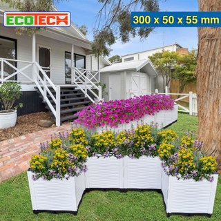 Chậu lắp ghép thông minh nhựa HDPE/PP 300x50x55cm trồng rau sạch, hoa, cây cảnh ban công sân thượng