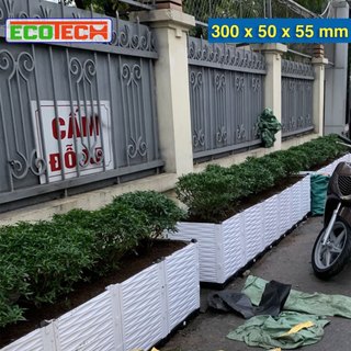 Chậu lắp ghép thông minh nhựa HDPE/PP 300x50x55cm trồng rau sạch, hoa, cây cảnh ban công sân thượng