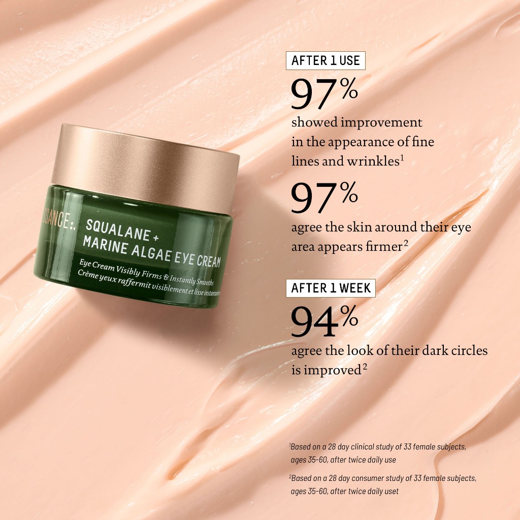 Kem Dưỡng Mắt Biossance Squalane + Marine Algae Firming & Lifting Eye Cream - Size: 15 mL Skincare