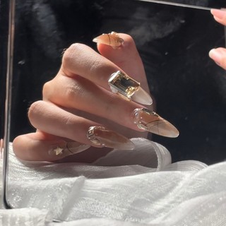 NANTY Nailbox thiết kế màu thạch cam đính đá M410