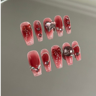 NANTY Nailbox thiết kế màu đỏ đính đá M411