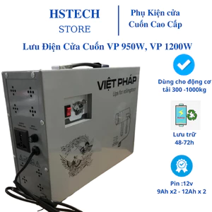 Lưu điện cửa cuốn Việt Pháp 950W-1200W lưu trữ 48-72h Hstech cực xịn