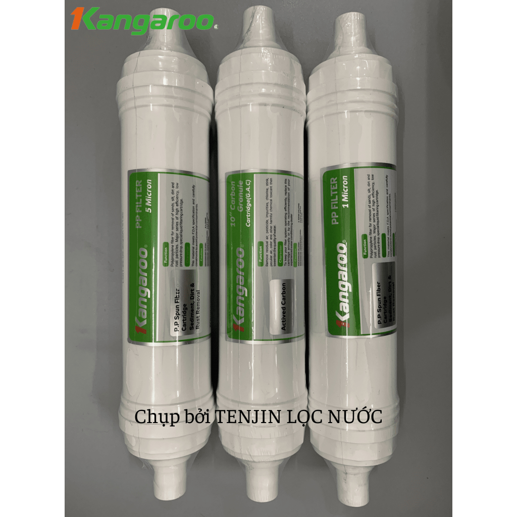 Combo 5 Lõi Lọc Nước Kangaroo Máy Model KG100ES1 Gồm 123 HK Đúc, Màng RO 50GPD Và Lõi Chức Năng 5in1+