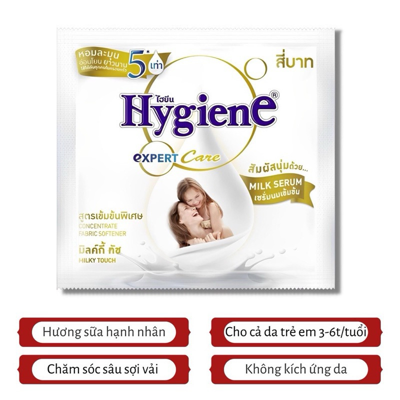 Nước Xả Vải Hygiene Thái Lan gói 20ml - Dây 12 gói