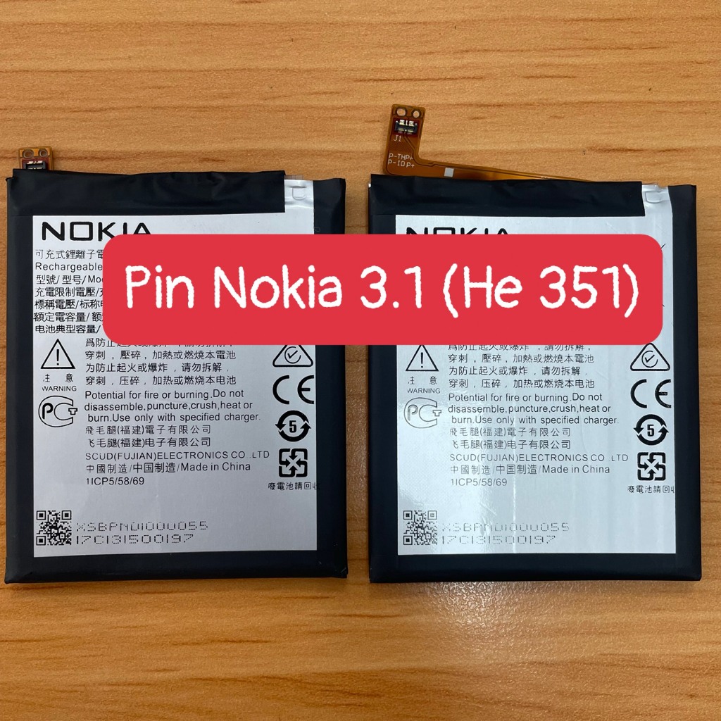 Pin Nokia 3.1 / HE351 / Dung Lượng 2990mAh Hàng Zin Nhập Khẩu Bảo Hành ...