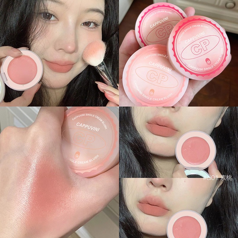 Má Hồng Kem Cushion Tone Màu Dễ Dùng Cappuvini Single Cream Blush CP127