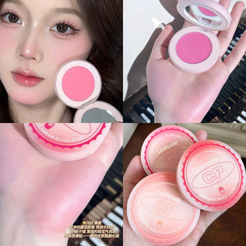 Má Hồng Kem Cushion Tone Màu Dễ Dùng Cappuvini Single Cream Blush CP127