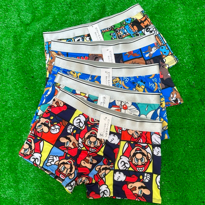 Combo 3,4,5 Quần sịp nam đùi boxer Hoạt hình kháng khuẩn cao cấp thấm hút mồ hôi co giãn 4 chiều