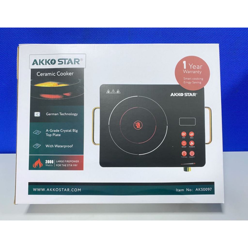BẾP HỒNG NGOẠI 2000W AKKO STAR 50097 | Shopee Việt Nam