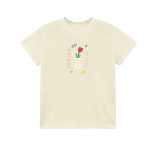 Áo thun Baby Tee in hình lọ Hoa dễ thương 100% Cotton 240gsm