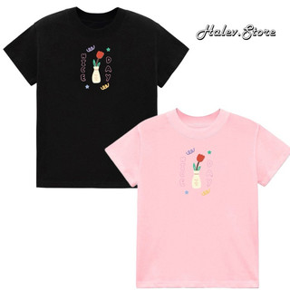 Áo thun Baby Tee in hình lọ Hoa dễ thương 100% Cotton 240gsm