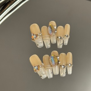NANTY Nailbox thiết kế màu thạch cam đính đá M412
