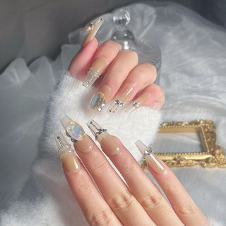 NANTY Nailbox thiết kế màu thạch cam đính đá M412