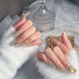 NANTY Nailbox thiết kế màu thạch cam đính đá M412