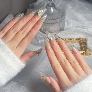 NANTY Nailbox thiết kế màu thạch cam đính đá M412