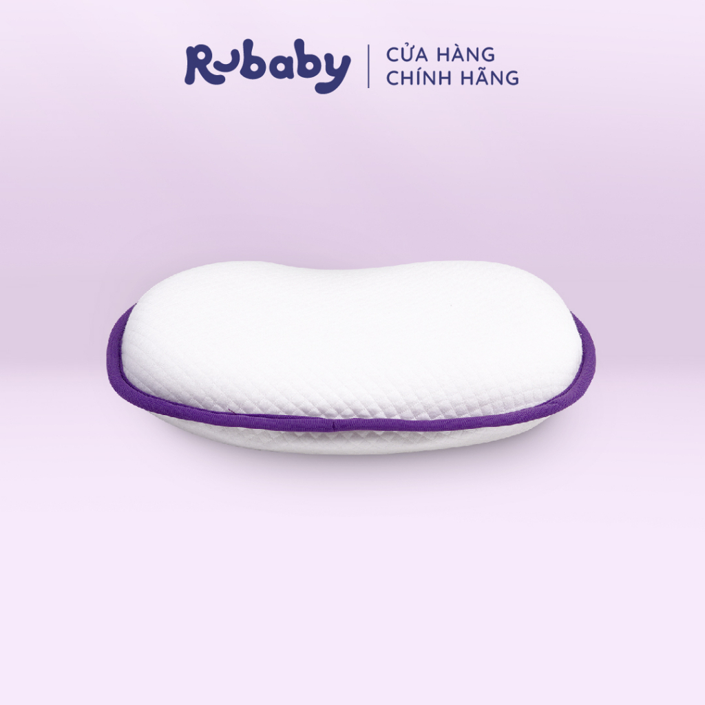 Ảnh Gối Chống Bẹp Đầu Em Bé Rubaby, Chất Liệu Memory Foam Mềm Mại Thoáng Khí, Bảo Vệ Khung Xương Đầu Bé 2