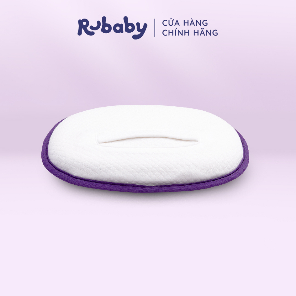 Ảnh Gối Chống Bẹp Đầu Em Bé Rubaby, Chất Liệu Memory Foam Mềm Mại Thoáng Khí, Bảo Vệ Khung Xương Đầu Bé 3