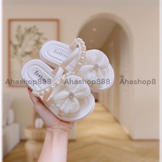 Dép Lê Xỏ Ngón Đính Charm Cao Su Mềm Êm Cho Bé Gái K244