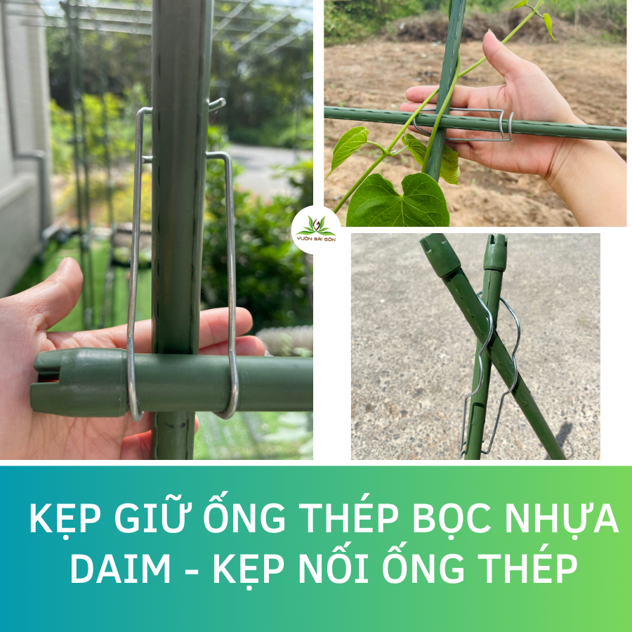 Kẹp giữ ống thép bọc nhựa DAIM, kẹp nối ống thép 9