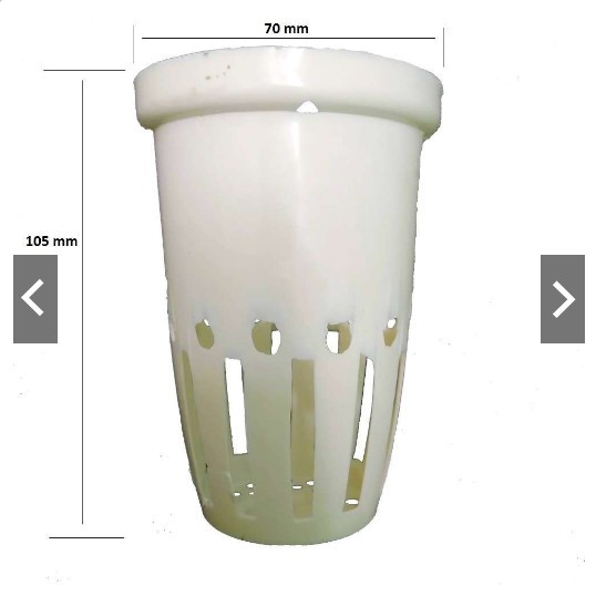 Rọ nhựa trồng rau thủy canh cỡ lớn phi 70 x 100mm