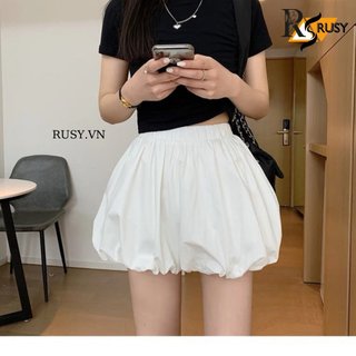 Quần SHORT BÍ NGÔ 2 Lớp Lưng Thun Co Giãn Chất Kate Mềm Mịn, Quần Đùi Nữ Kiểu Phồng Bồng QU03 RUSY