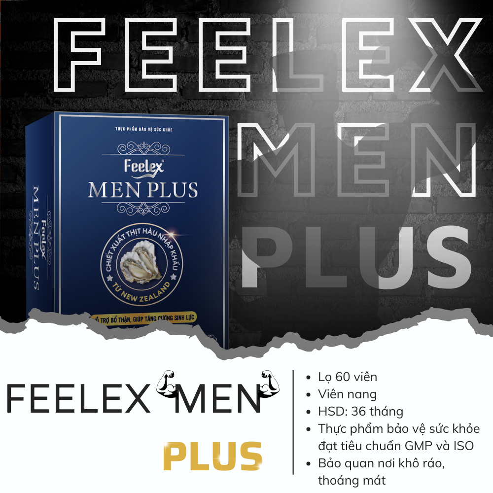 Viên uống tăng cường sinh lí nam giới Feelex Men Plus, tác dụng nhanh chóng hộp 60 viên