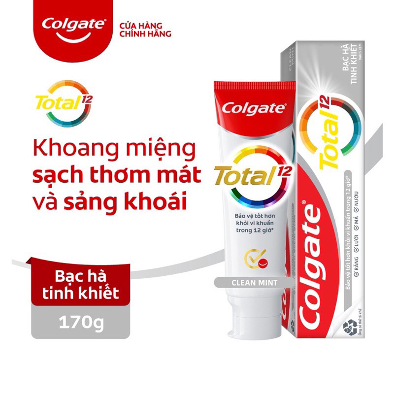 Kem đánh răng Colgate Total giảm chảy máu nướu, bảo vệ toàn diện 12 giờ COLGATE 170g