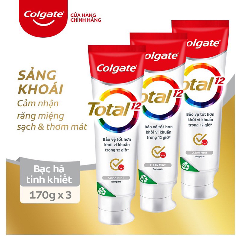 Kem đánh răng Colgate Total giảm chảy máu nướu, bảo vệ toàn diện 12 giờ COLGATE 170g