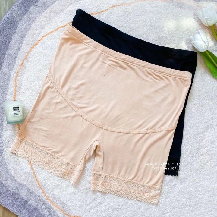 Quần Bầu Mặc Trong Váy Cotton Mềm Mát Co Giãn – Quần Short Bầu Cho Mẹ Bầu
