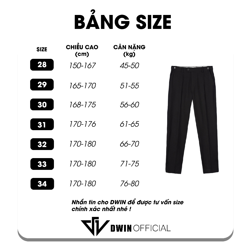 Ảnh Quần tây nam DWIN dáng baggy vải âu cao cấp không xù co dãn hàn quốc xuông ống rộng 1
