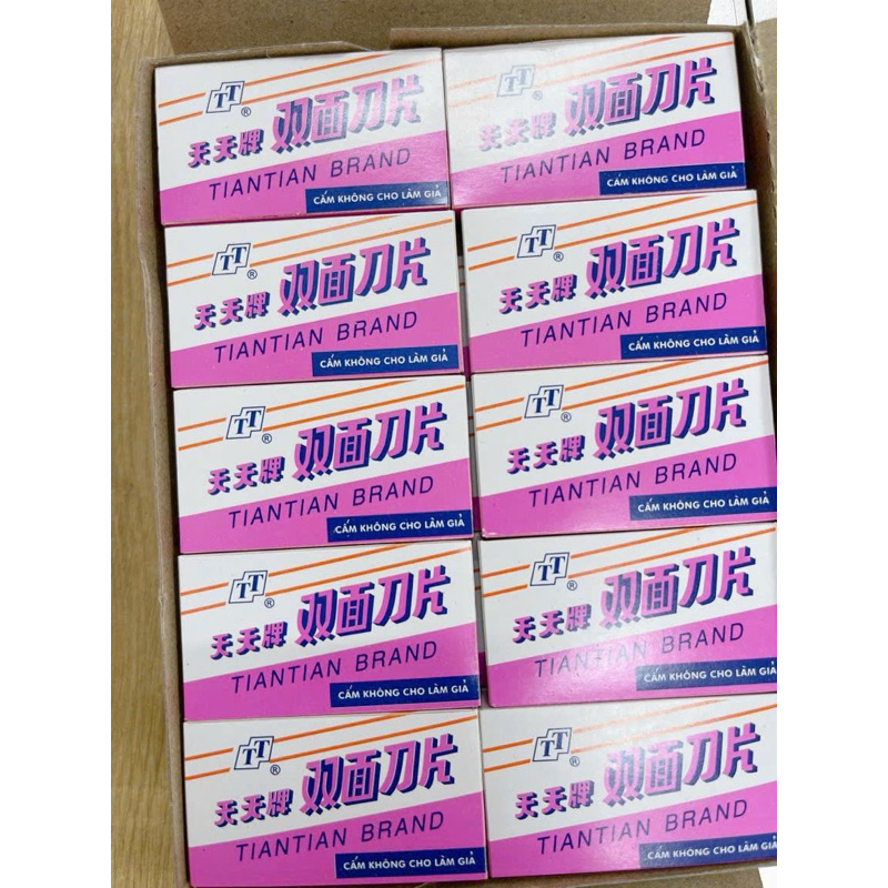 Lưỡi dao tem hồng cạo dâu (hộp 200 lưỡi)
