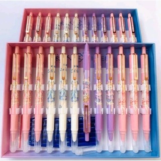 Hộp 10c bút máy bấm tẩy được công chúa 5006 tặng kèm mực xanh/đen/tím