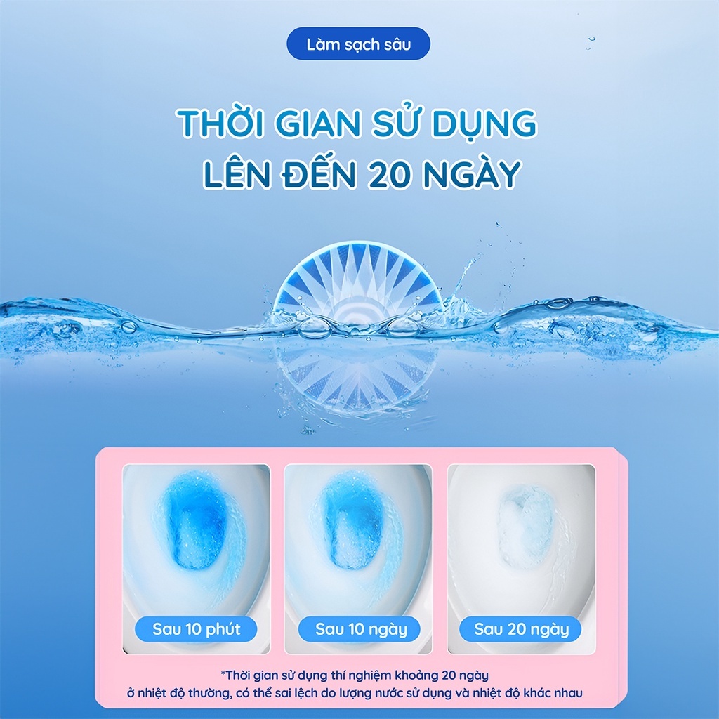Ảnh Viên sạch bồn cầu CleanZ chai thả bồn cầu sạch khuẩn tẩy sạch mảng bám khử mùi diệt vi khuẩn toilet 4