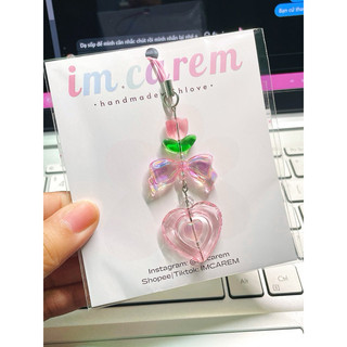 Móc Khoá Tulip 𝗟𝗢𝗩𝗘 𝗕𝗟𝗢𝗢𝗠𝗦 - Dây Đeo Điện Thoại, Collect Book Handmade by Carem ✿