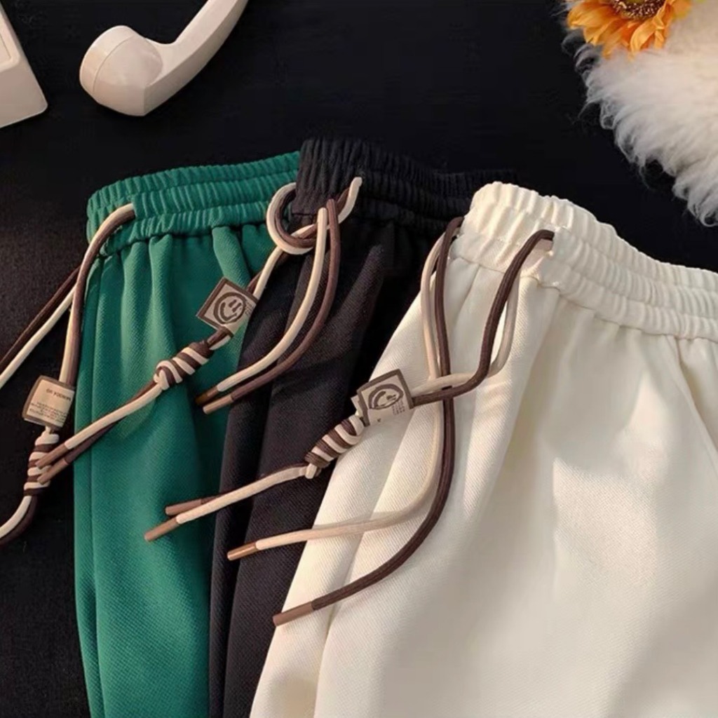 Ảnh QUẦN SHORT Nam Nữ Logo COLLECTION Dây Đôi Mặt Cười NAD Unisex - Quần Đùi Unisex Thể Thao Chất Cotton Mặc Thoáng Mát 3