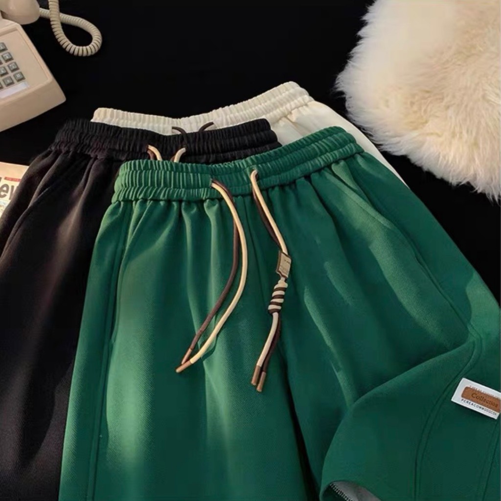 Ảnh QUẦN SHORT Nam Nữ Logo COLLECTION Dây Đôi Mặt Cười NAD Unisex - Quần Đùi Unisex Thể Thao Chất Cotton Mặc Thoáng Mát 1