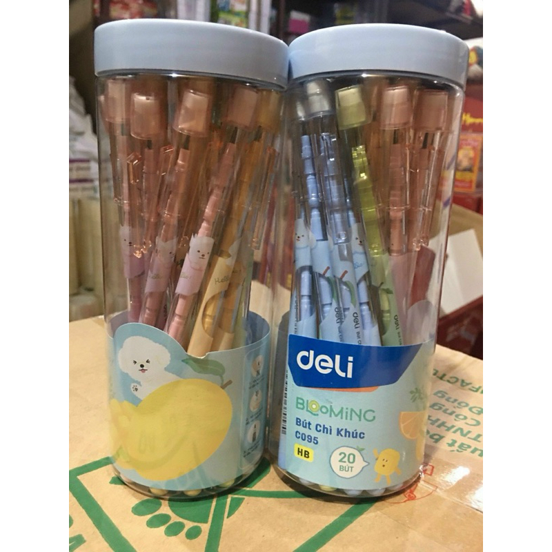 Hộp 20 Bút Chì Khúc Deli Dễ Dàng Thay Ngòi, Tiện Lợi Cho Bé
