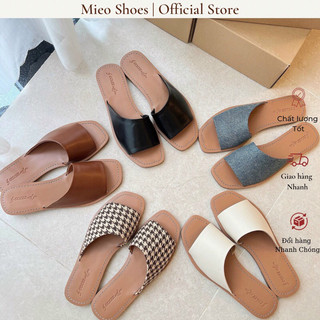 ( Sẵn ) Dép Lê Bảng Xéo VNXK Siêu Mềm Êm Mieo Shoes D2016 D2018 D2019 D2575