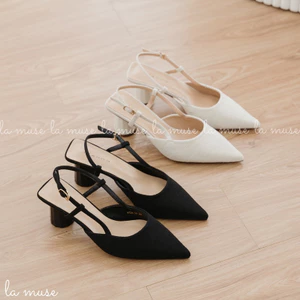 La Muse - giày cao gót mũi nhọn slingback Leon