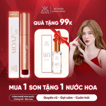 [ Tặng Nước Hoa ] Son Kem Lì Moaz Mairis Sexy Màu Đỏ Rượu- Không Chì, Siêu Lì-Công Nghệ Hàn Quốc Trần Ngọc Phương Mai