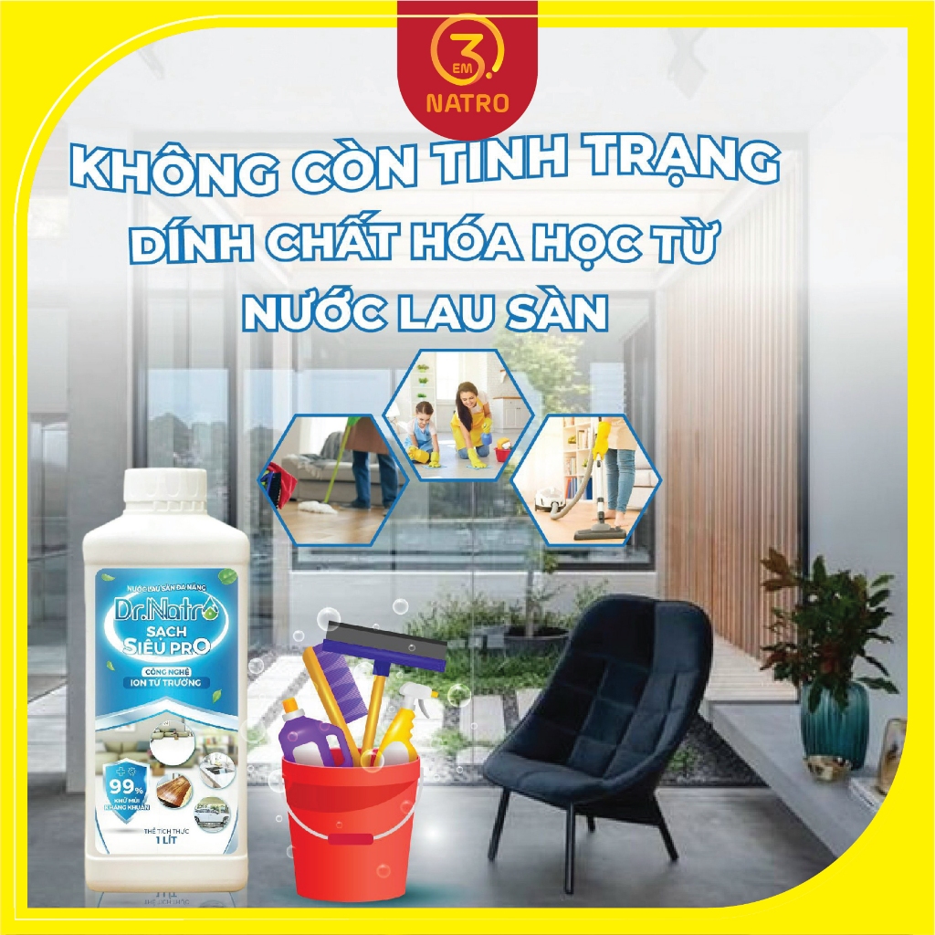 Sử Dụng Chai Nước Lau Sàn Dr Natro Trong Đời Sống