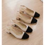 La Muse - Giày cao gót dáng slingback Choco