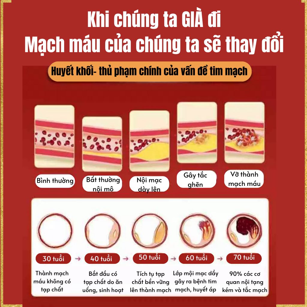 Trà an cung dưỡng não , phòng ngừa đột quỵ, phòng chống nguy cơ đông máu bịch 30 gói lọc
