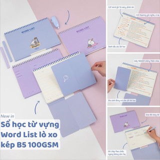 KLONG - Sổ Học Từ Vựng Word List B5 120 Trang 100/76; MS: 917 🌼 Bujo, Vocabulary Learning, Practice