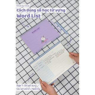 KLONG - Sổ Học Từ Vựng Word List B5 120 Trang 100/76; MS: 917 🌼 Bujo, Vocabulary Learning, Practice